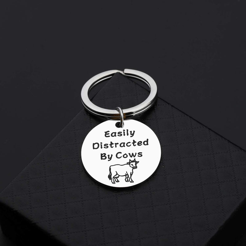 [Australia] - MAOFAED Funny Cow Gift Cow Lover Gift Cow Farmer Gift Easily Distracted by Cows Cows Farm Pet Pygmy Cows Gift 