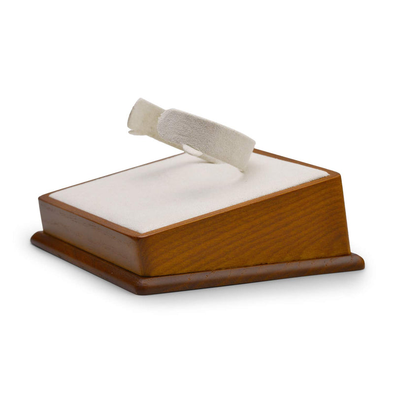 [Australia] - Oirlv Solid Wood Jewelry Display Stand Square Ring Earrings Bracelet Jewelry Holder (Creamy-white Bracelet Holder) Creamy-white Bracelet Holder 