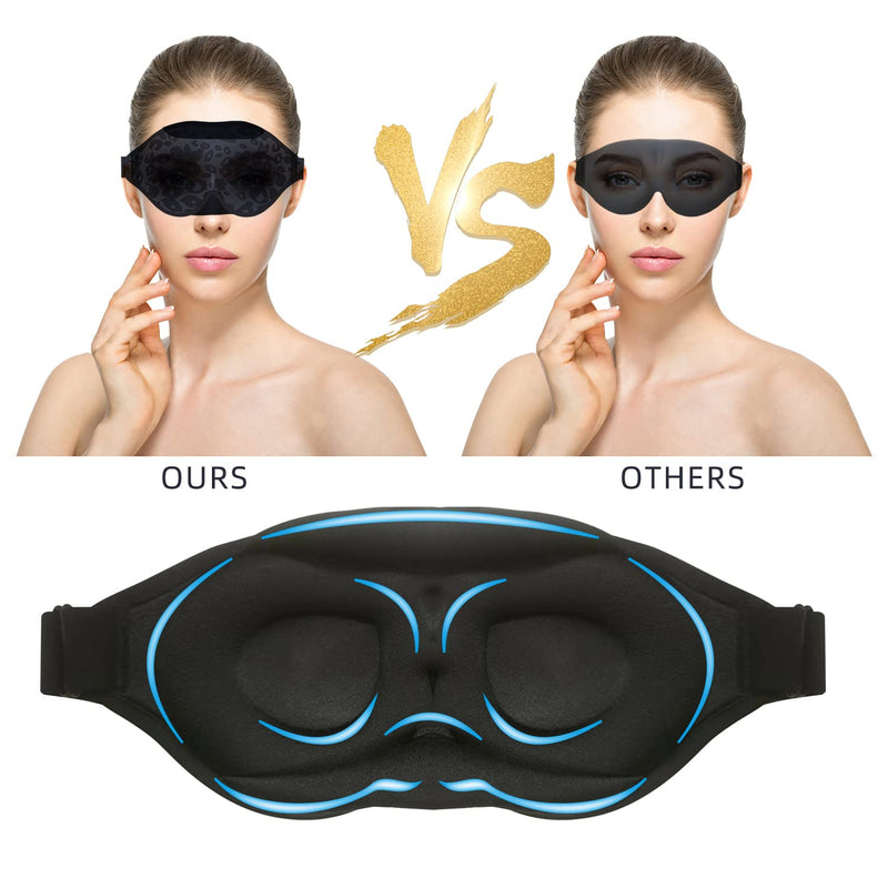 [Australia] - 2022 Fashion Sleep Mask, Sleeping Mask for Women, 100% Blackout Eye Mask, Soft Covering Strong Light, Suitable for Travel/Yoga/Nap (Leopard Print) Leopard Print 