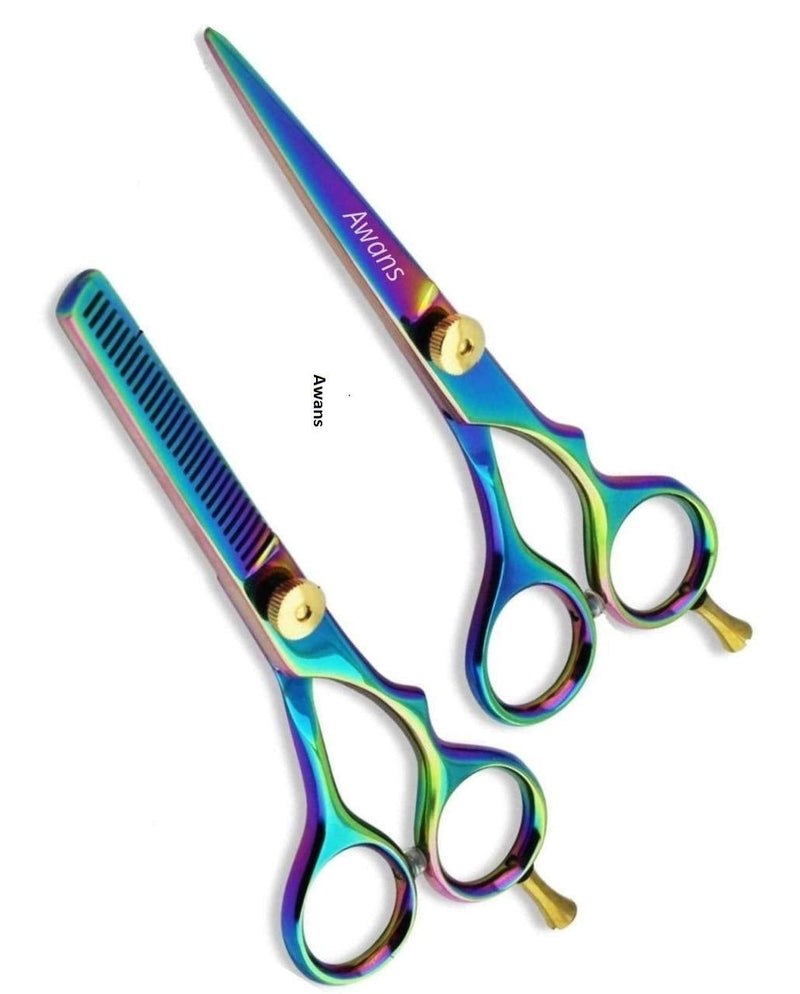 [Australia] - Hair Cutting Scissors Kits,6‚Äù Stainless Steel Hairdressing Shears Set Thinning Texturizing Scissors Professional Barber Salon Use or Home 