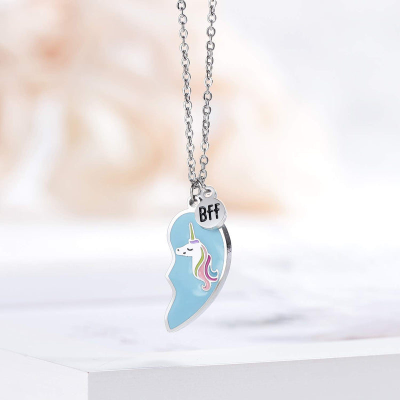 [Australia] - Birthday Gift For Best Friend Sister Heart Necklace BFF Unicorn Jewelry Gift for Friends or Fun Sister Gift 