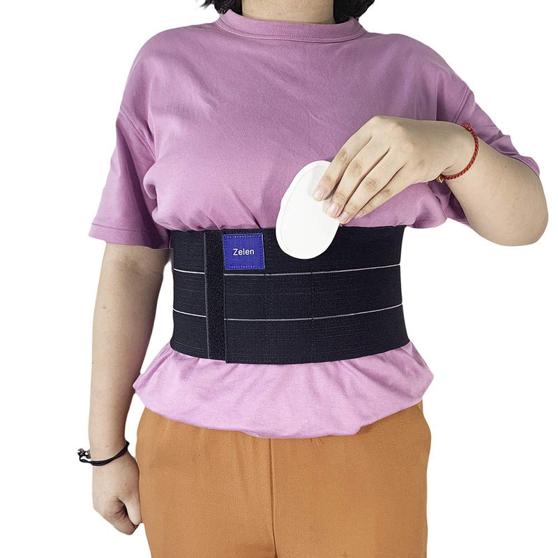 [Australia] - Umbilical Hernia Belt Abdominal Binder Hernia Belts for Men Abdominal Binder Post Surgery Hernia Belt for Women Belly Abdominal Binder Lower Waist Support Belt Hernia Support for Men Stomach Binder L (43-62 Inch) 