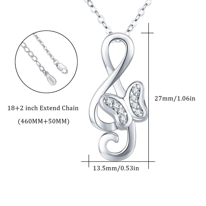 [Australia] - TRISHULA Tree of Life Cremation Locket Necklace for Memorial, Music Note Butterfly/Heart Rose 925 Sterling Silver Urn Jewelry Pendant,Keepsake Charm Pendant Jewelry for Women/Girl/Men B-Music Note Butterfly 