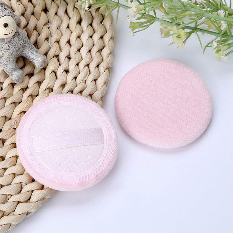 [Australia] - Minkissy 10Pcs Powder Puff Soft Washable Cotton Powder Puff for Loose Powder Mineral Powder Body Powder Powder Foundation (Random color) 