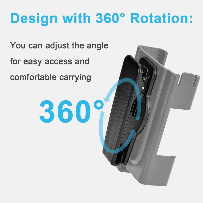 [Australia] - iGuerburn 360° Rotating Case for Tandem tslim X2, Insulin Pump Holder for t Slim/t:Slim G4, t: Holster Belt Clip Not Easy Fall & Break Pump Accessories (Black) Black 