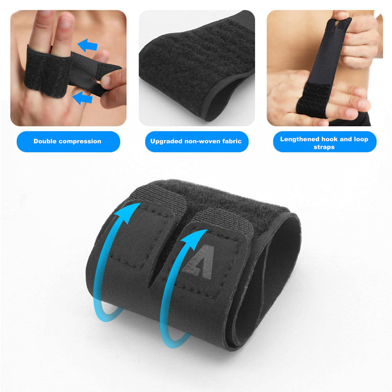 [Australia] - Milec Finger Splint Finger Buddy Wraps Reusable Finger Tapes Adjustable Elastic Finger Sleeves Compression Bandage Support Mallet Finger Brace for Arthritis Pain, Sport Injuries 