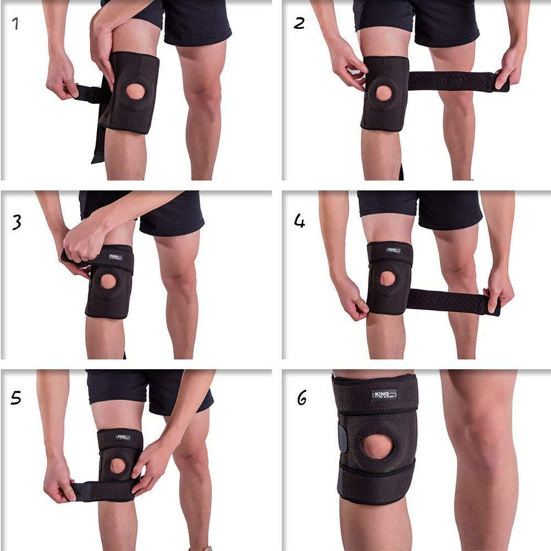 [Australia] - Patella Knee Brace for Arthritis Pain and Support with Side Stabilizers for Meniscus Tear, Women, Men, Acl, Running, Mcl, Tendonitis, Athletic, Lcl - Adjustable Neoprene Open Knee Sleeve -Grey Grey 