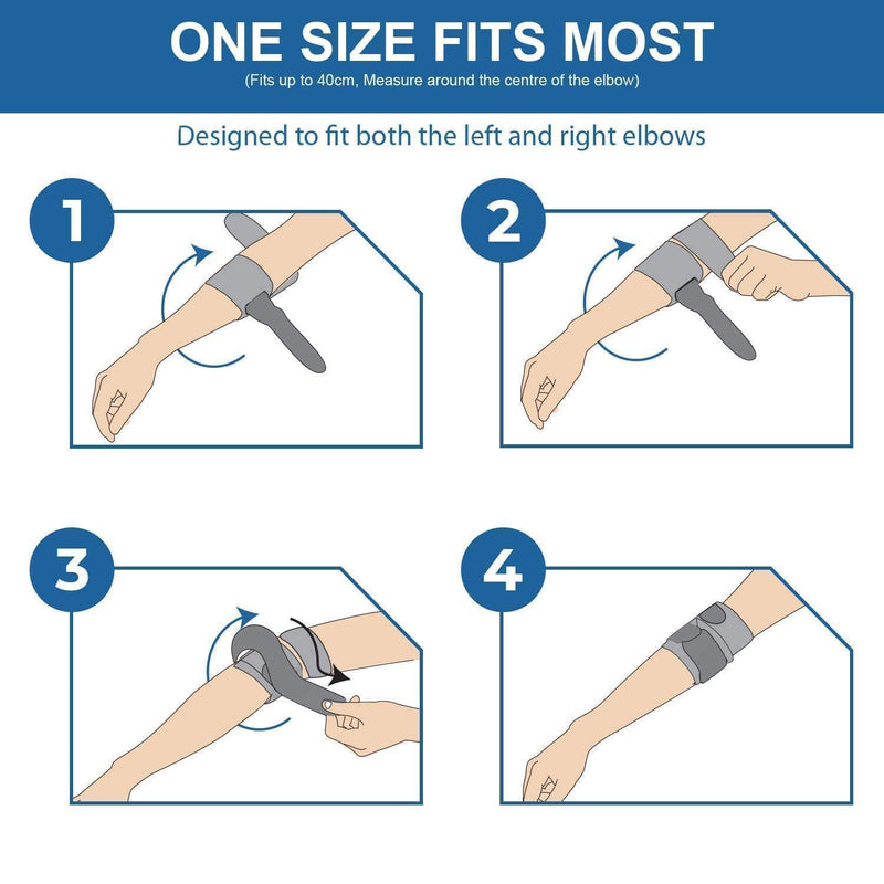 [Australia] - Kedley Elbow Support for Arthritis, Tennis Elbow Pain, Epicondylitis Pain, Golfers Elbow Pain & Gym Elbow Pain - Neoprene Elbow Strap for Upper Elbow Strain Relief - Elbow Brace with Adjustable Strap 