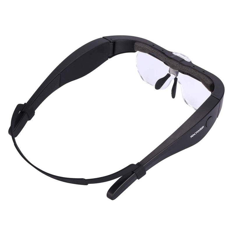 [Australia] - YOCTOSUN Rechargeable Magnifying Glasses, Head Magnifier Glasses with 2 LED Lights and Detachable Lenses 1.5X, 2.5X, 3.5X,5X, Best Eyeglasses Magnifier for Reading and Hobby Headset Magnifier 