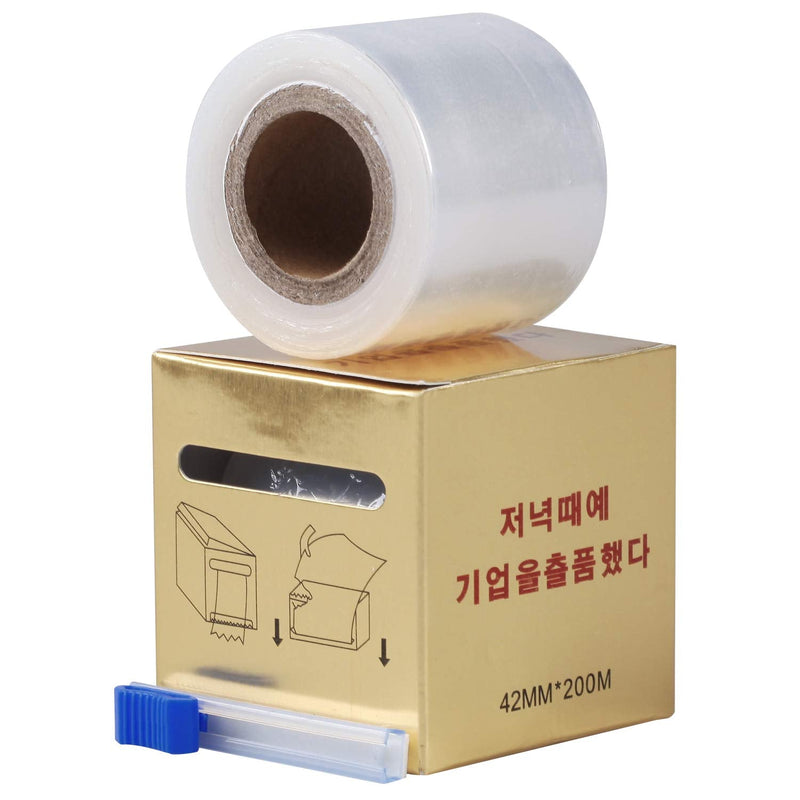 [Australia] - 2 Packs Preservative Film Disposable Eyebrow Tattoo Plastic Wrap with Microblading For Professional Eyebrow Lips Permanent Make Up Supplies Wrap Cover Tape Roll 