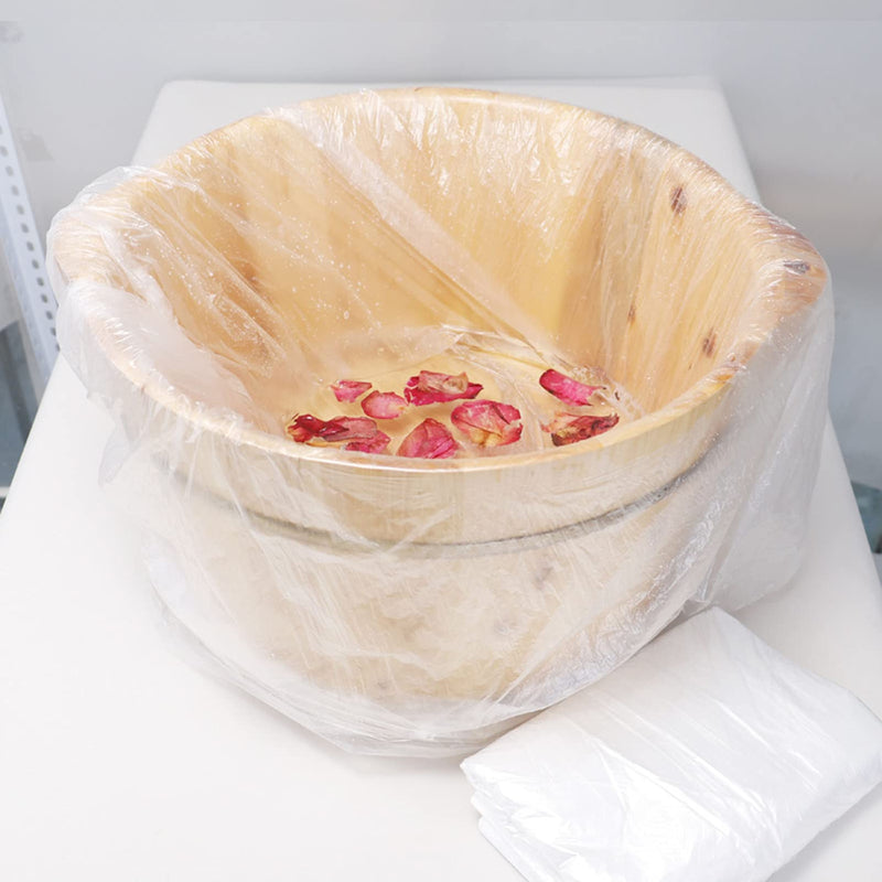 [Australia] - Lurrose 170pcs Spa Pedicure Disposable Liner Plastic Liners for Foot Tub Basin Transparent 