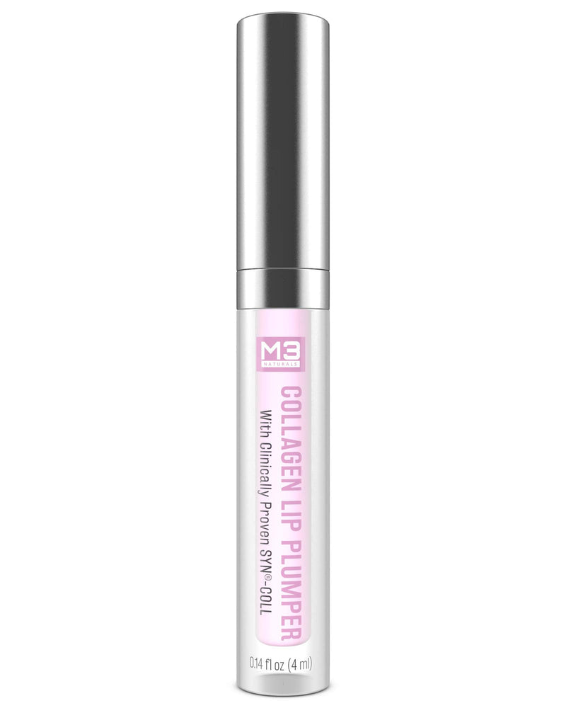 [Australia] - M3 Naturals Collagen Lip Plumper Clinically Proven Natural Lip Enhancer for Fuller Softer Lips Increased Elasticity Reduce Fine Lines Hydrating Plump Gloss Lipstick Primer 4 ml 