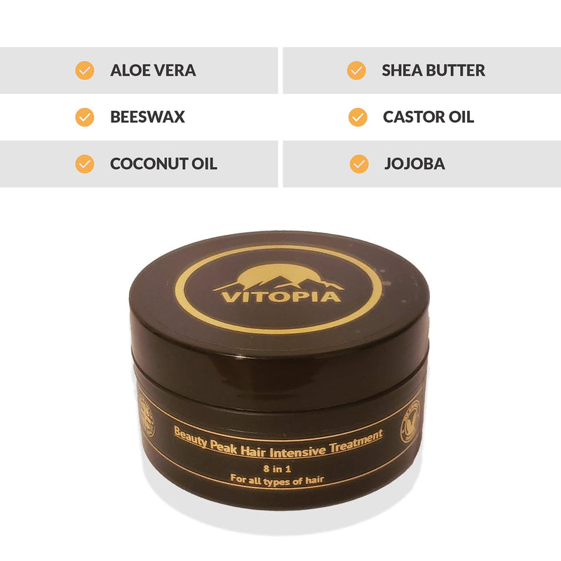 [Australia] - Vitopia, Beauty Peak, Hair Intensive Treatment, 100% Natural Ingredients, Professional Hair Repair Treatment for Women, Nourishing & Conditioning Hair Mask for Dry, Bleached & Damaged Hair 