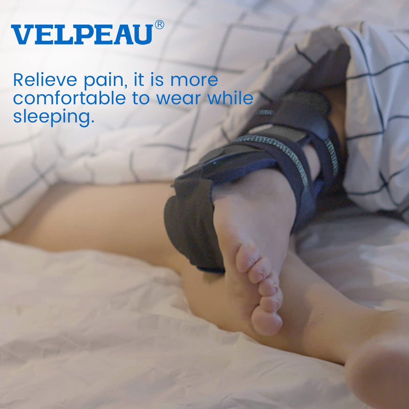 [Australia] - VELPEAU Ankle Brace - Stirrup Ankle Splint - Adjustable Rigid Stabilizer for Sprains, Tendonitis, Post-Op Cast Support and Injury Protection for Women and Men (Gel Pads, Large - Left Foot) Gel Pads-Left Foot Large (Pack of 1) 