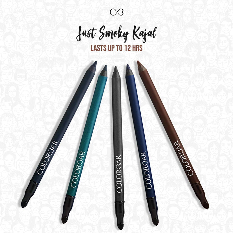 [Australia] - Colorbar Just Smoky Kajal, Just Blue, 1.2g, Eyeliner, Long-lasting, Smudge-Free, Matte Color, Paraben-free 