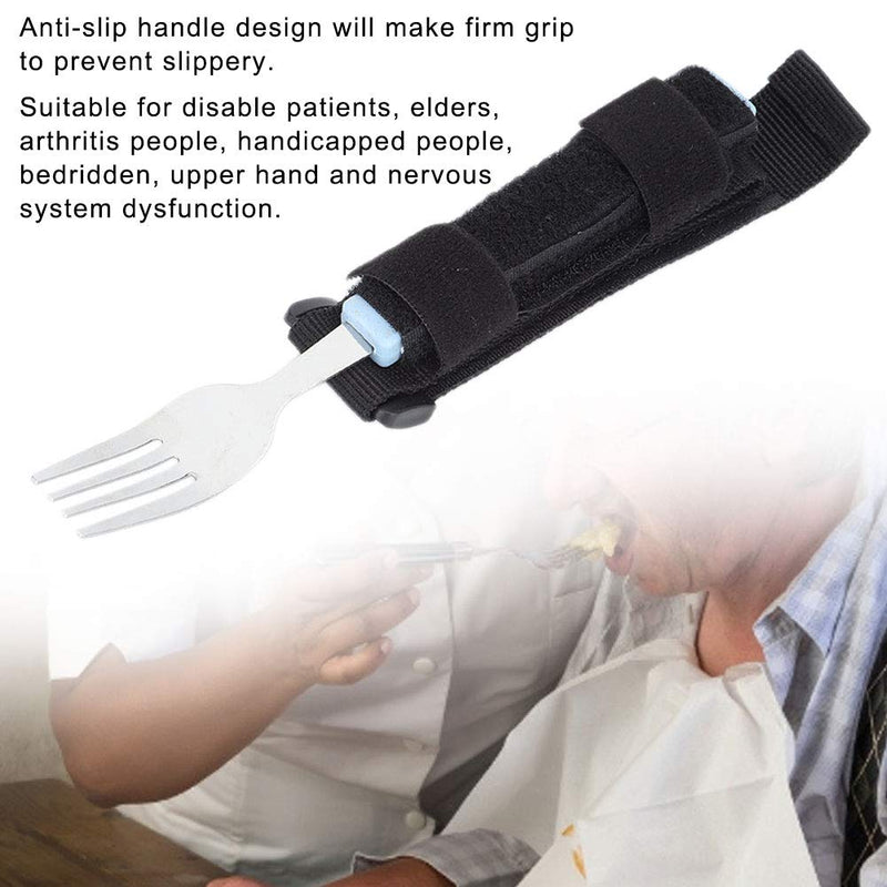 [Australia] - Easy Grip Eating Aids Spoon, Easy Grip Eating Aids Spoon Fork, Adaptive Eating Utensils, Flexible Spoon Fork Rotating Dining Eating Aids Utensil for Disabled Patient Elderly 