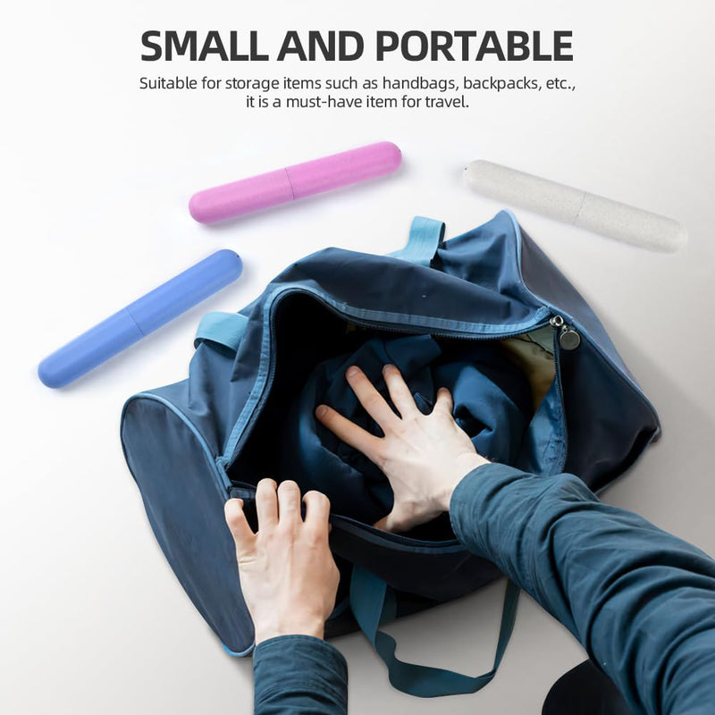 [Australia] - LOPHE Toothbrush Travel Case, Natural Wheat Straw Dustproof Toothbrush Holder, Portable Toothbrush Protective Cover, Keep Tootbrush Clean, Toothbrush Case Container for Business Camping Travel 