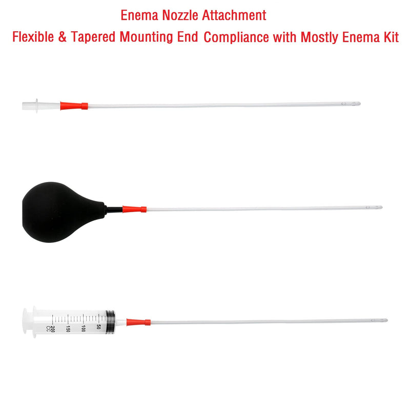 [Australia] - 10Pcs 16" x 18FR Enema Nozzle Rectal Colon Tube Kit for High Enema Coffee Cleaning, Long Enema Attachment Replacement Tip for Colon Cleanser Health Detox Flexible Smooth 