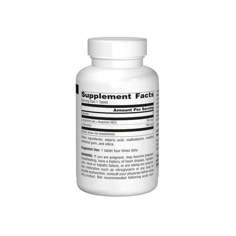 [Australia] - Source Naturals L-Arginine L-Citrulline Complex 1000mg Essential Amino Acid Supplement - 240 Tablets 240 Count (Pack of 1) 