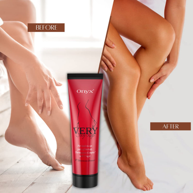 [Australia] - Onyx Very Sexy Legs Sunbed Cream with Bronzer - Tingle Tanning Cream for Legs & Hard-To-Tan Body Parts - Hot Tingling Formula for Women 