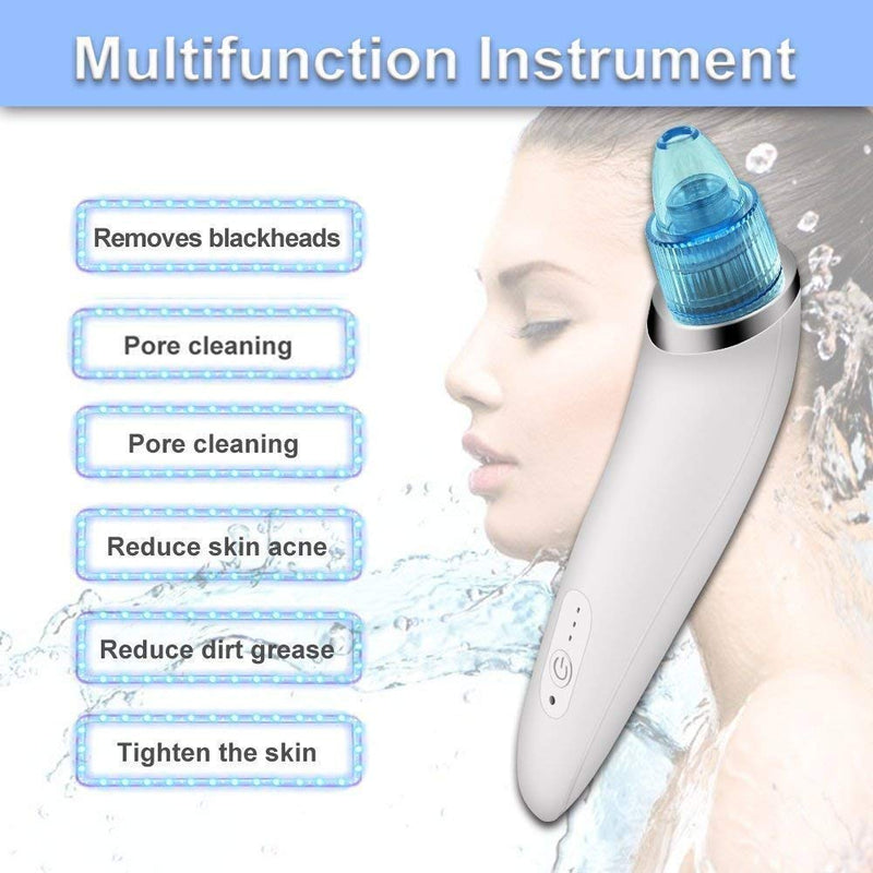 [Australia] - Blackhead Remover, Pore Vacuum, Blackhead Vacuum Facial Pore Cleaner Blackhead Extractor Tool Acne Comedone Removal Suction 