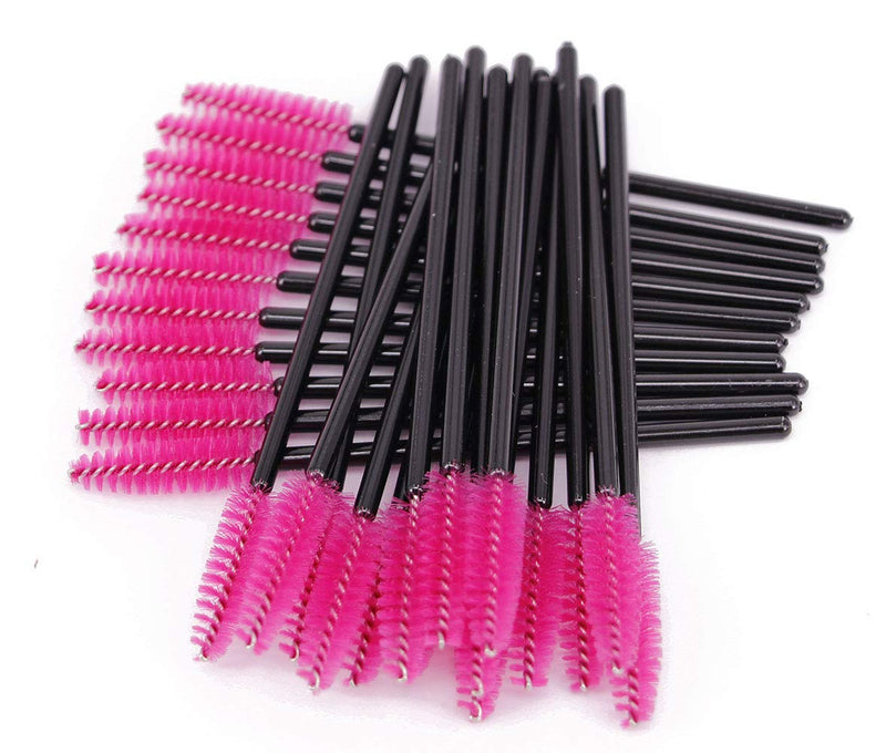 [Australia] - Disposable Eyelash Eye Lash Makeup Brush Mascara Wands Applicator Makeup Kits (100PCS Pink) 100 Pcs Rose 