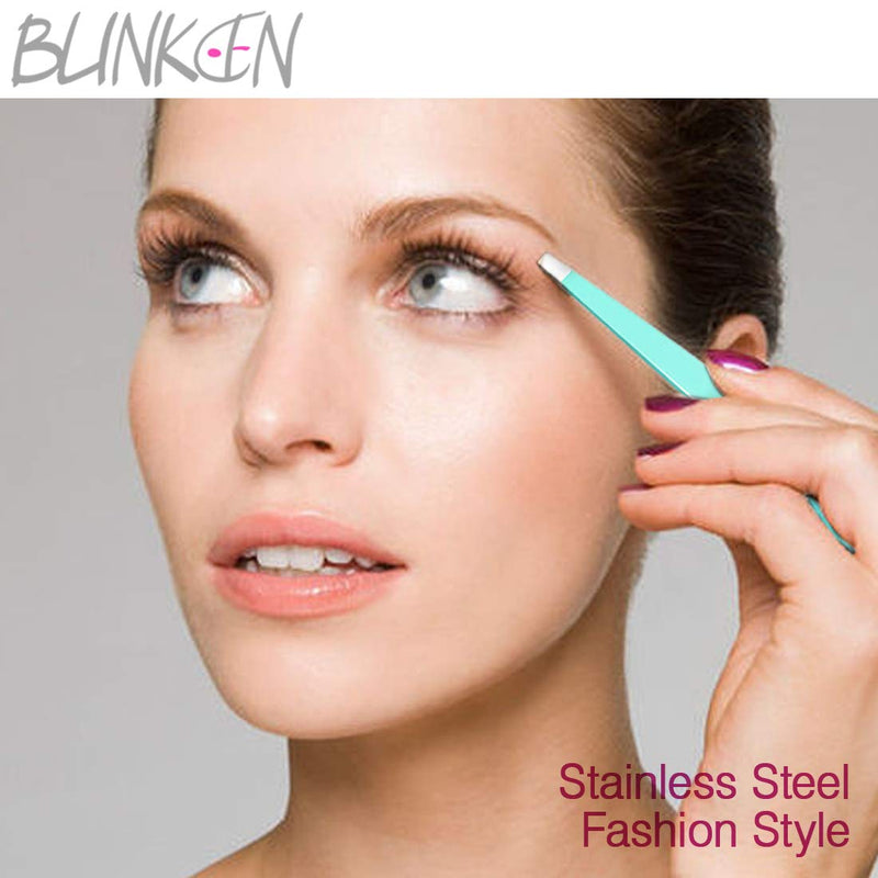 [Australia] - Tweezers for Eyebrows,Blinkeen 3 Pack Tweezer Set,Precision Tweezers for Ingrown Hair/blackhead/craf/splinter,Professional Eyebrow Tweezers.(Color) 