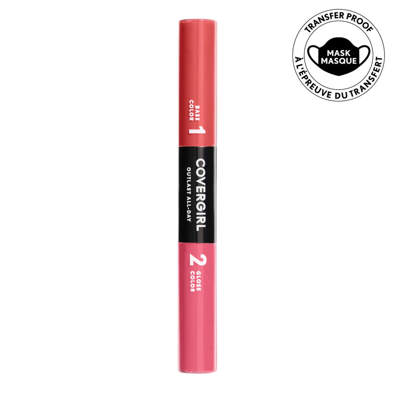 [Australia] - COVERGIRL Outlast All-Day Color & Lip Gloss, Coral Crave, 0.2 Ounce (packaging may vary) 