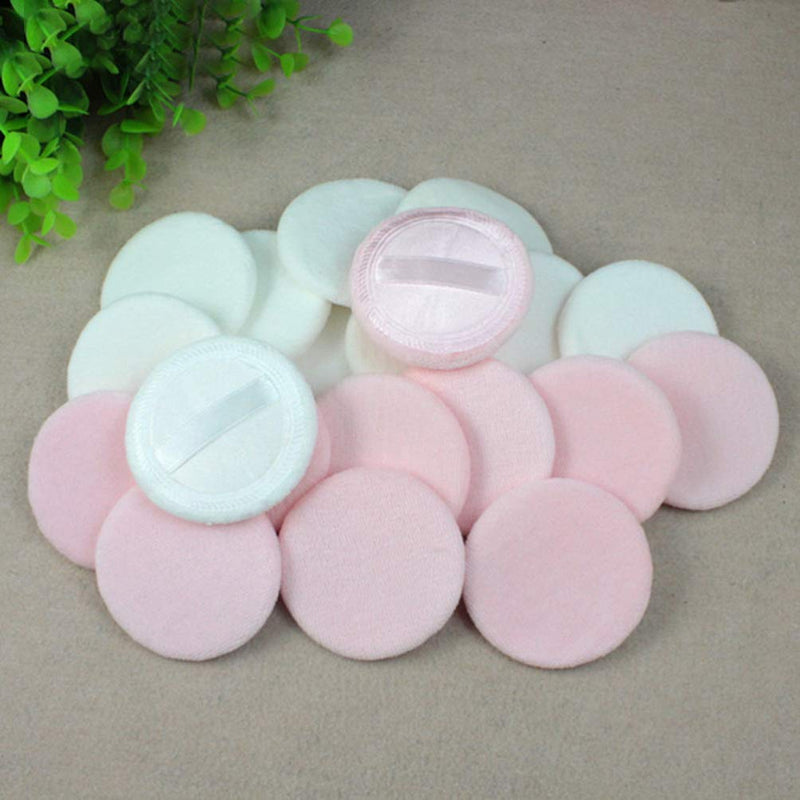 [Australia] - Minkissy 10Pcs Powder Puff Soft Washable Cotton Powder Puff for Loose Powder Mineral Powder Body Powder Powder Foundation (Random color) 