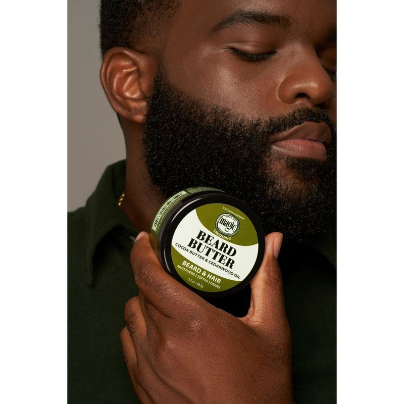 [Australia] - Softsheen-Carson Magic Men's Grooming Beard Butter and Conditioner with Cedarwood Oil and Cocoa Butter, Moisturizing Beard Care with No Drying Alcohol, 3.5 oz 