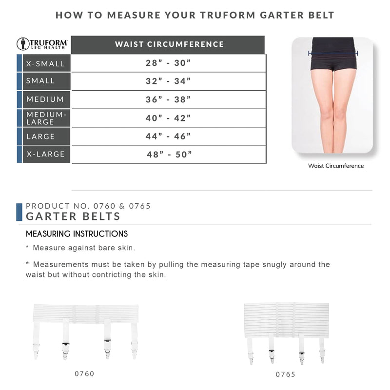 [Australia] - Truform Truform Standard Garter Belt, White, X-Large 3-Inch Rise 