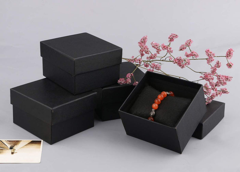 [Australia] - Sdootjewelry Single Watch Boxes, 12 Pack Bangle Bracelet Watch Boxes for Men and Women-Black 