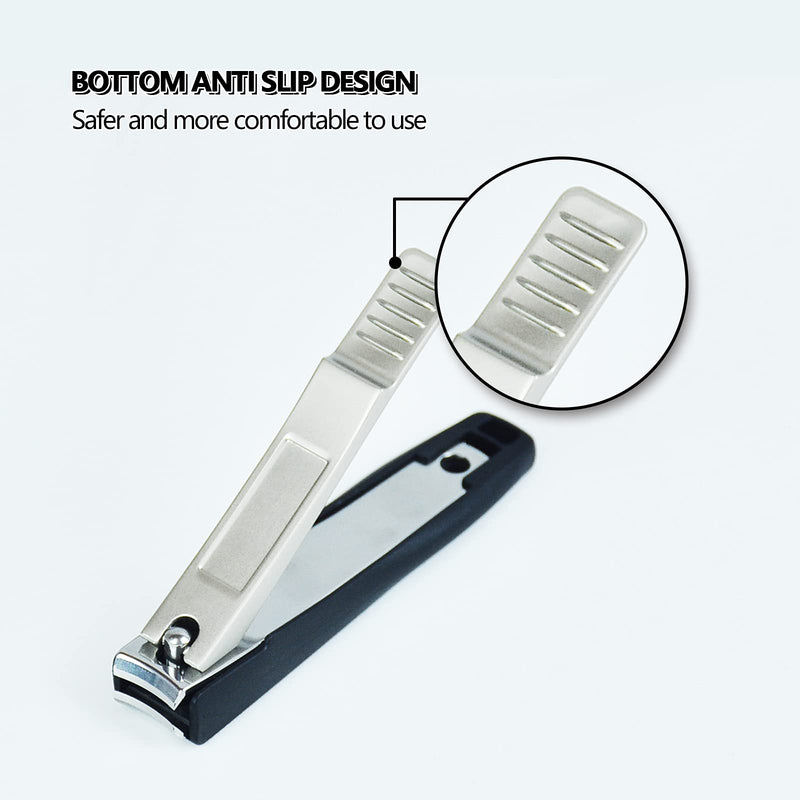 [Australia] - Nail Clippers with Catcher Preventing Splash Fingernail Toenail Clippers Nail Cutter Stainless Steel Sharp Sturdy trimmer set for Men Women and Seniors 