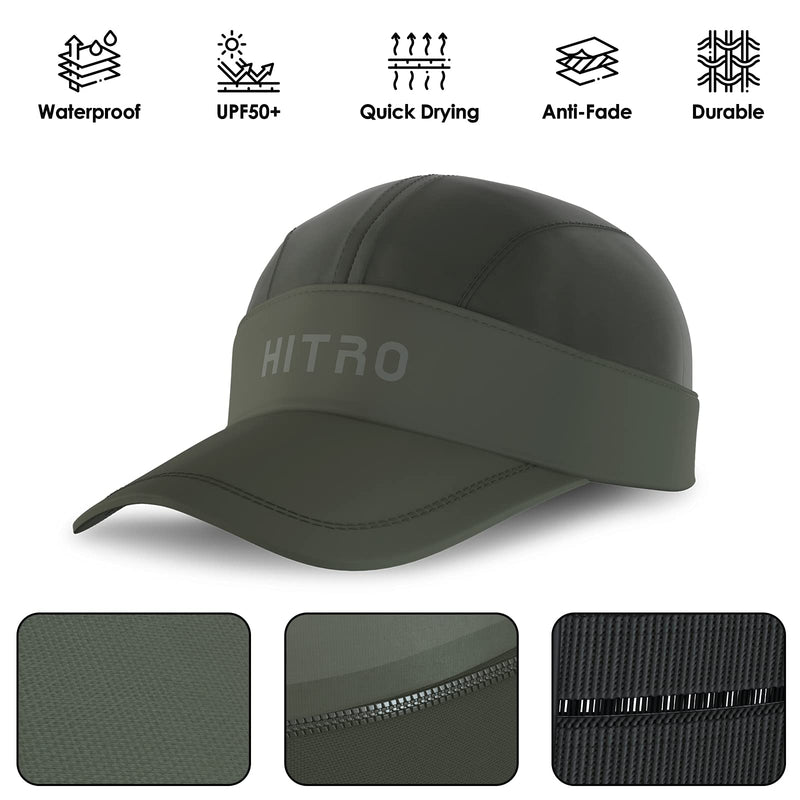 [Australia] - HITRO Variable Visor with Removable Hat Top, Unisex Baseball Sports Caps Quick Dry Black 