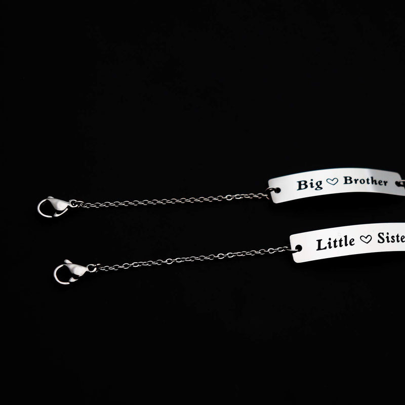 [Australia] - Huiuy Big Sister Little Brother Sibling Matching Keyring Set Family Jewelry Gifts for Brother from Sister Big Brother Little Sister-b 