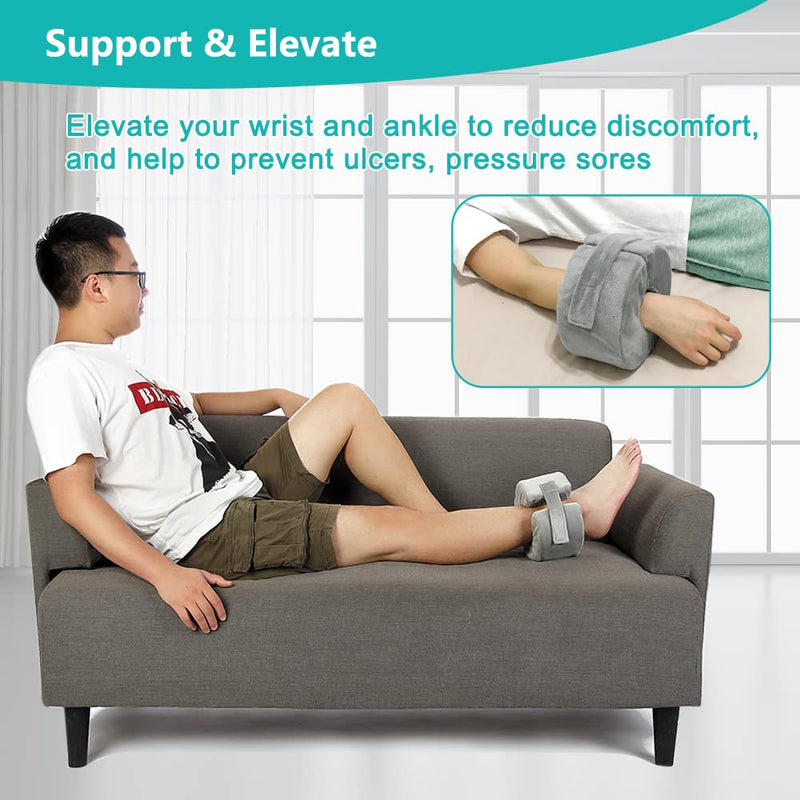[Australia] - Foot Elevation Pillow Ankle Heel Elevator Wedge Foot Support Pillow Medical Ankle Cushion for Bed Sore Foot Pressure Ulcer Sleeping Feet Leg Rest Elevated Support Foam Surgery Recovery (Small, 1PCS) Small 