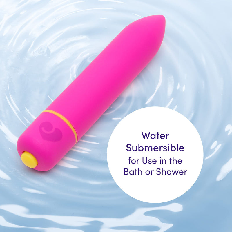 [Australia] - Lovehoney Excite Bullet Vibrator - 3.5 Inch Powerful Mini Vibrator - 10 Function Quiet Bullet Vibrator for Women - Waterproof - Pink 