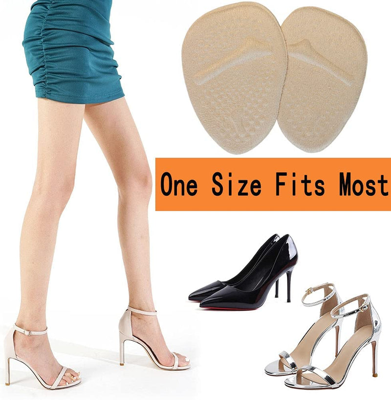 [Australia] - 3 Pairs Metatarsal Pads for Women,Ball of Foot Cushions Soft Gel Forefoot Cushion Inserts for Women Shoes Relieves Pain and Discomfort,Sweat Absorption and Non-Slip Foot Pad and Insole (Beige) 