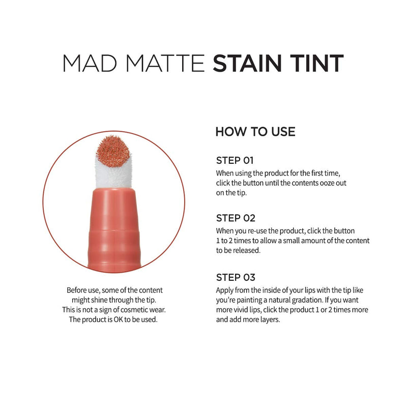 [Australia] - CLIO Mad Matte Stain Tint (10 HINT OF BRICK) 10 HINT OF BRICK 