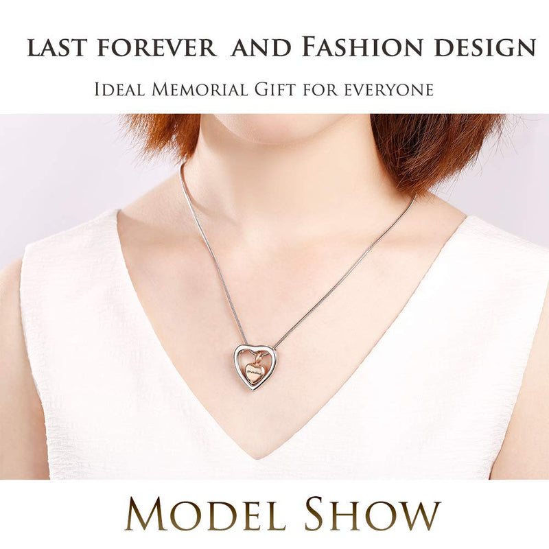 [Australia] - Personalized Engrave Beautiful Cremation Jewelry Urn Pendant Necklace for Ashes Stainless Steel Memorial Jewelry for Papa Nana Grandpa Grandma Dad Mom 