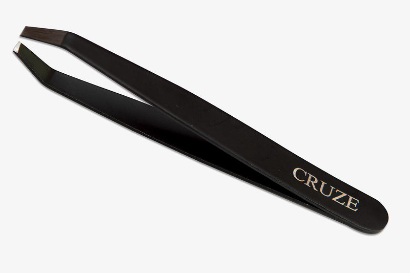 [Australia] - CRUZE Eyebrow Tweezers| Slanted Tweezers Professional for Women and Men |Sharp Tweezers for Ingrown Hair | Leveraged Shape for Facial Hair Remover 
