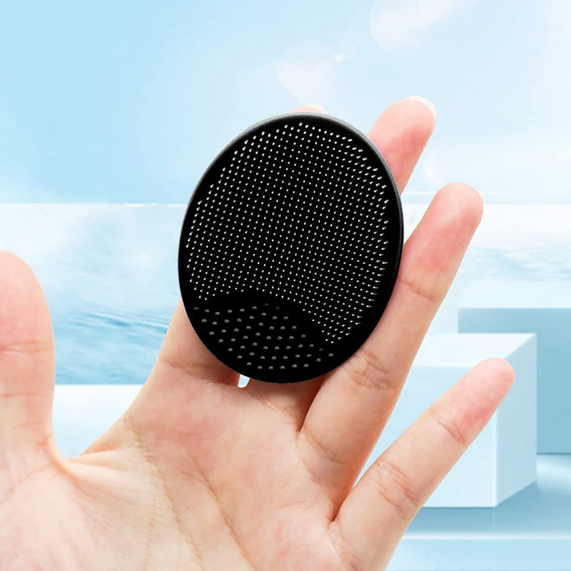 [Australia] - Baby Bath Brush, Baby Cradle Cap Brush, Silicone Massage Brush, Silicone Scrubbers Exfoliator Brush | The SkinSoother Baby Essential for Dry Skin, Cradle Cap and Eczema - 2 Pack (Small-Black&White) Small-Black&White 