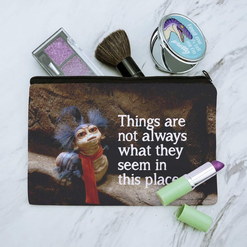 [Australia] - Labyrinth The Worm Quote Thing Are Not Always What They Seem In This Place Makeup Cosmetic Bag Organizer Pouch 