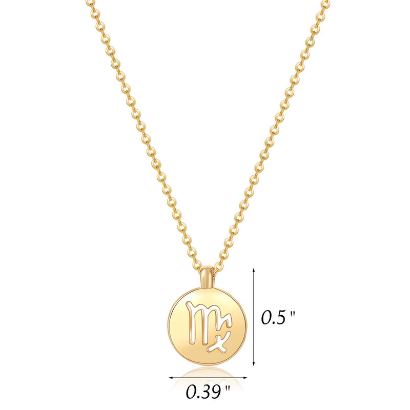 [Australia] - Your Always Charm Zodiac Necklace,Astrology Horoscope Constellation Zodiac Sign Pendant Necklace for Women and Girls gold Aquarius Necklace 