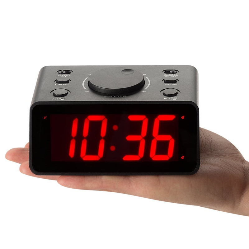 [Australia] - Alarm Clock, Dual Alarm, Adjustable Alarm Volume & Led Brightness, Snooze, Battery Operated, Simple Bedside Digital Clocks for Seniors, Teens, Kids, Bedside Desk, Sleep Timer, Bedroom Eclectic 