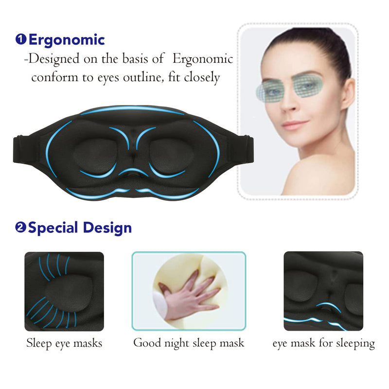 [Australia] - 2022 Fashion Sleep Mask, Sleeping Mask for Women, 100% Blackout Eye Mask, Soft Covering Strong Light, Suitable for Travel/Yoga/Nap (Leopard Print) Leopard Print 