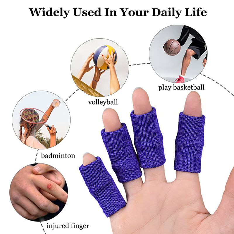 [Australia] - Finger Support Compression Sleeves (30Pcs), Breathable Thumb Support Brace Splint Arthritis Sleeve for Finger Joint Pain Relief, Comfortable Finger Protector for Triggger Finger Sports Aid Support 