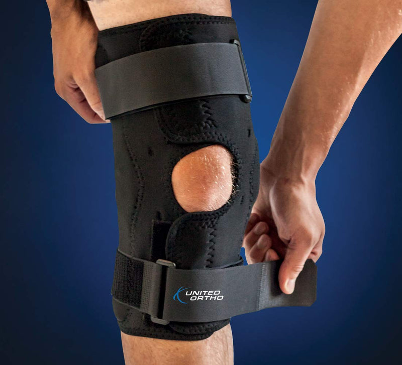 [Australia] - United Ortho - USA-35009 Wraparound Hinged Knee Brace, XXL, Black 