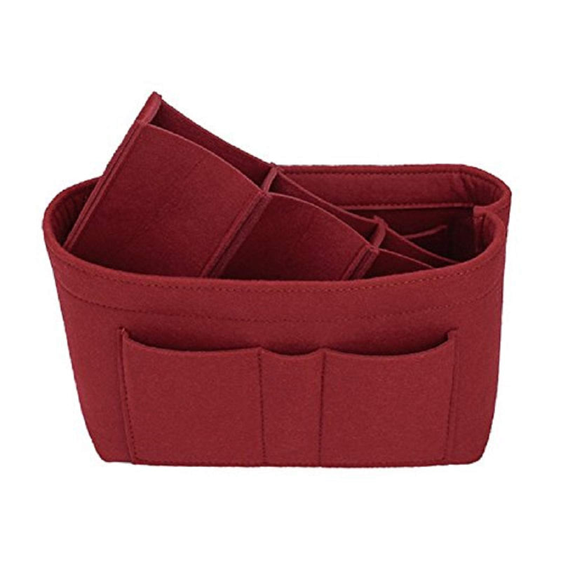 [Australia] - Felt Insert Bag Organizer Bag In Bag For Handbag Purse Organizer, 13 Colors, 6 Size Small Red 