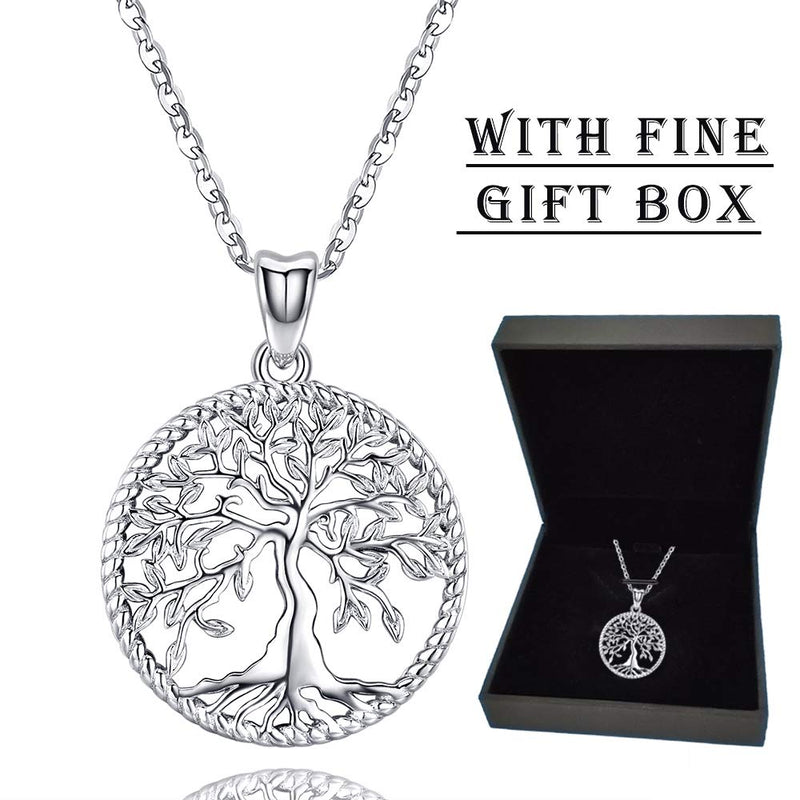 [Australia] - Odinstone Tree of Life Necklace, Sterling Silver Pendant for Women Girls, Best Jewelry Gifts for Mom/Wife/Grandma/Girlfriend(with Fine Gift Box) 